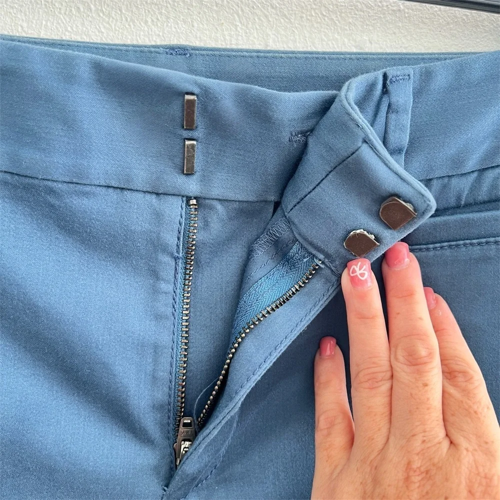 Ann Taylor Loft straight leg Pants blue size 6